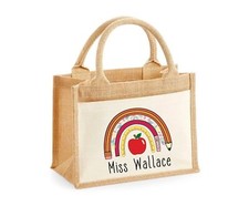 Personalised Teacher Jute Bag XL.. ..Teacher . Stuff! Teacher,Teaching assistant