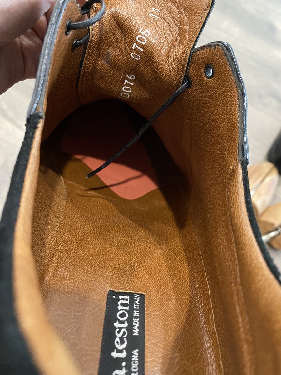 A. Testoni Black Label Men's Dress Shoes Black Oxford | eBay