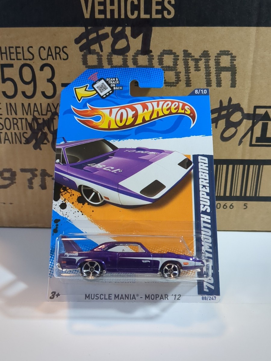 MＥＬaboum Hot Wheels '70 Plymouth Superbird, Purple, 2012 Muscle Mania