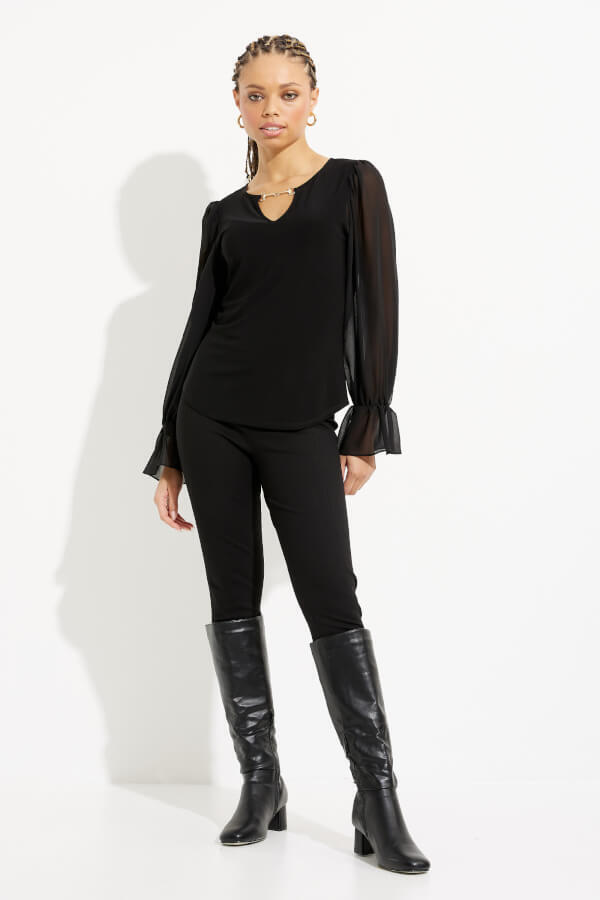 Joseph Ribkoff 233111 Black Keyhole Detail Top | eBay Joseph Ribkoff 233111 Black Keyhole Detail Top | eBay