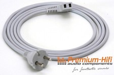 Premium Netzkabel,  2-polig - 2,5m - grau - Winkelstecker – für Revox  A78......
