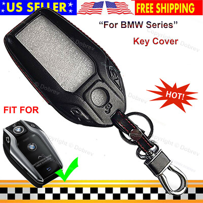 Genuine Leather Remote Entry Case Protector Cover Fob Fit for BMW Display Key 