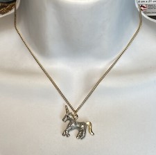 Fashion Jewelry Necklace NWOT Never worn Girls Unicorn Sparkle Silver Glitter