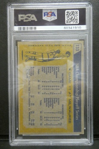 1971 Topps Championship Game 1 Lew Alcindor Scores 31 #133 PSA 5 EX - Picture 2 of 2