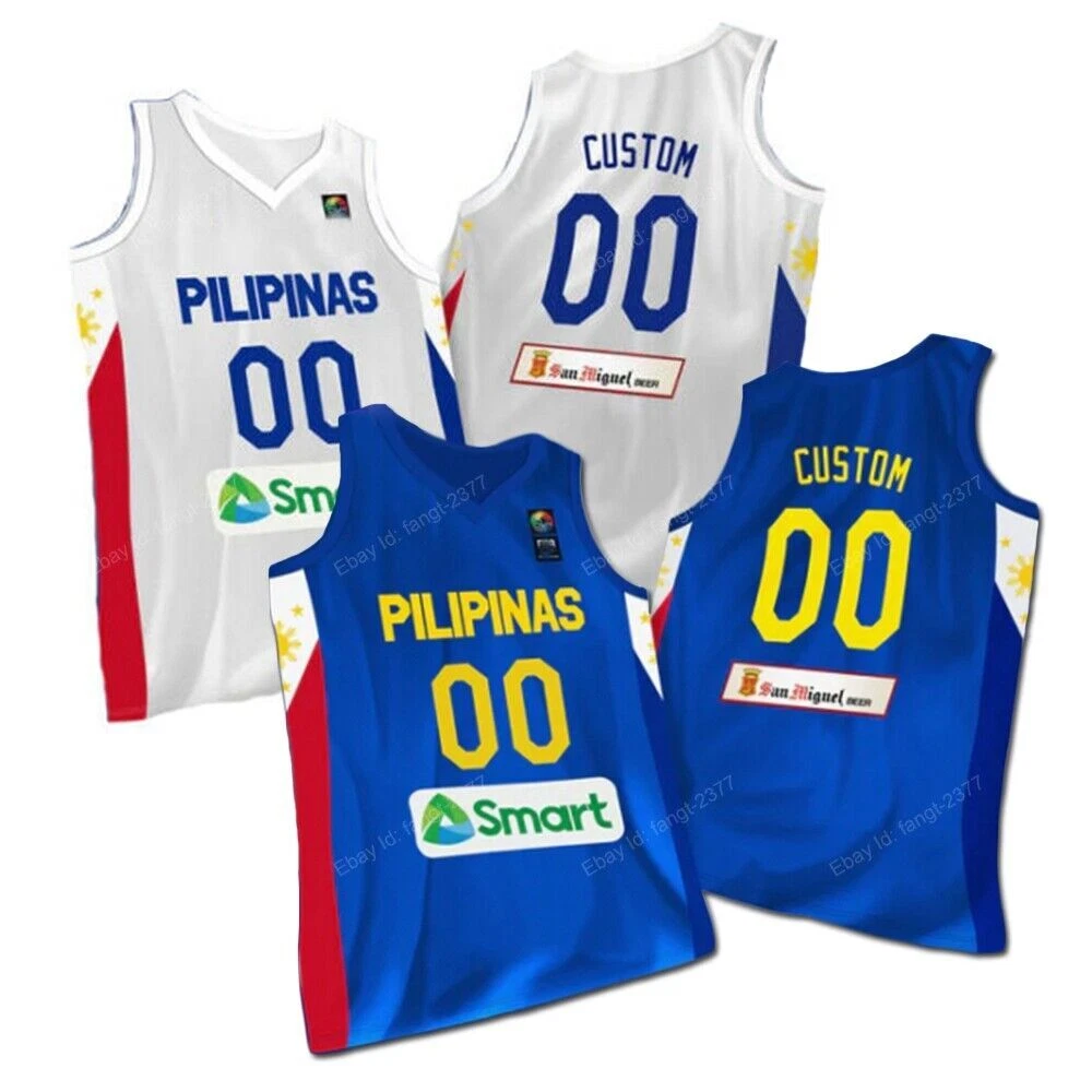 New Jordan Clarkson #6 Team Pilipinas Basketball Jersey Philippines Patch  Sewn