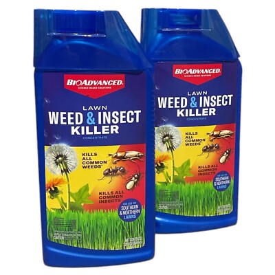2X - BioAdvanced Weed & Insect Killer For Lawns  Concentrated Liquid (KI)