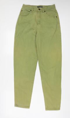 Lizwear Damen grün Baumwolle Tapered Jeans Größe 8 L30 normaler Reißverschluss