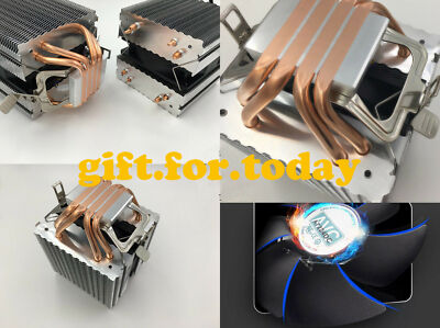INTEL LGA 2011 1366 1150 1151 1155 1156 Heatsink 4 Heat Pipe CPU FAN ...