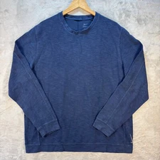 Nike Standard Fit Tall Long Sleeve Pullover Top Blue Mens Size XLT