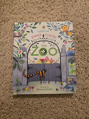 Usborne Peek Inside The Zoo Book GREAT CONDITION