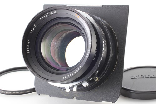 [Exc+4] Carl Zeiss Planar 135mm f3.5 T* COMPUR 1 for Large Format ...