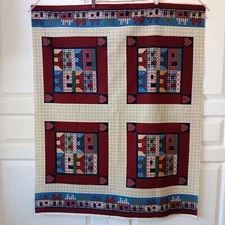 Joan Messmore VIP Cranston Print Home Sweet Home Cotton Cheater Panel Blocks