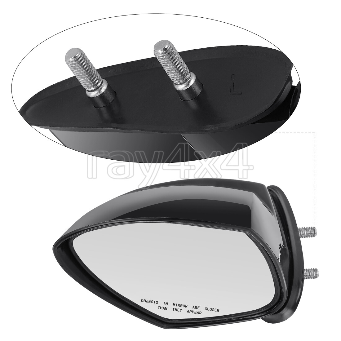 MIRROR RIGHT HAND BLACK fit for Yamaha 10-15 VX CRUISER SPORT VXR F2N-U596B-00