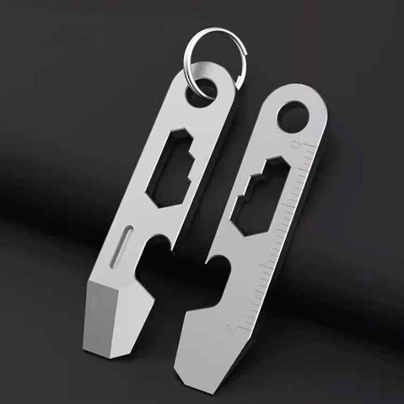 EDC Mini Llavero de Aleación de Titanio Barra de Palanca EDC Abridor de Palanca Exterior Multi Herramientas Foto 2 de 4