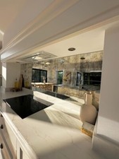 6 PACK Antique Mirror Tiles 40x40cm, Suitable for Kitchen Splash Back, Bathroom,