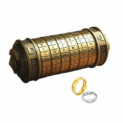 MARKENLOS Da Vinci Code Mini Cryptex Rätsel und Puzzle für Weihnachten, Valentinstag Gold