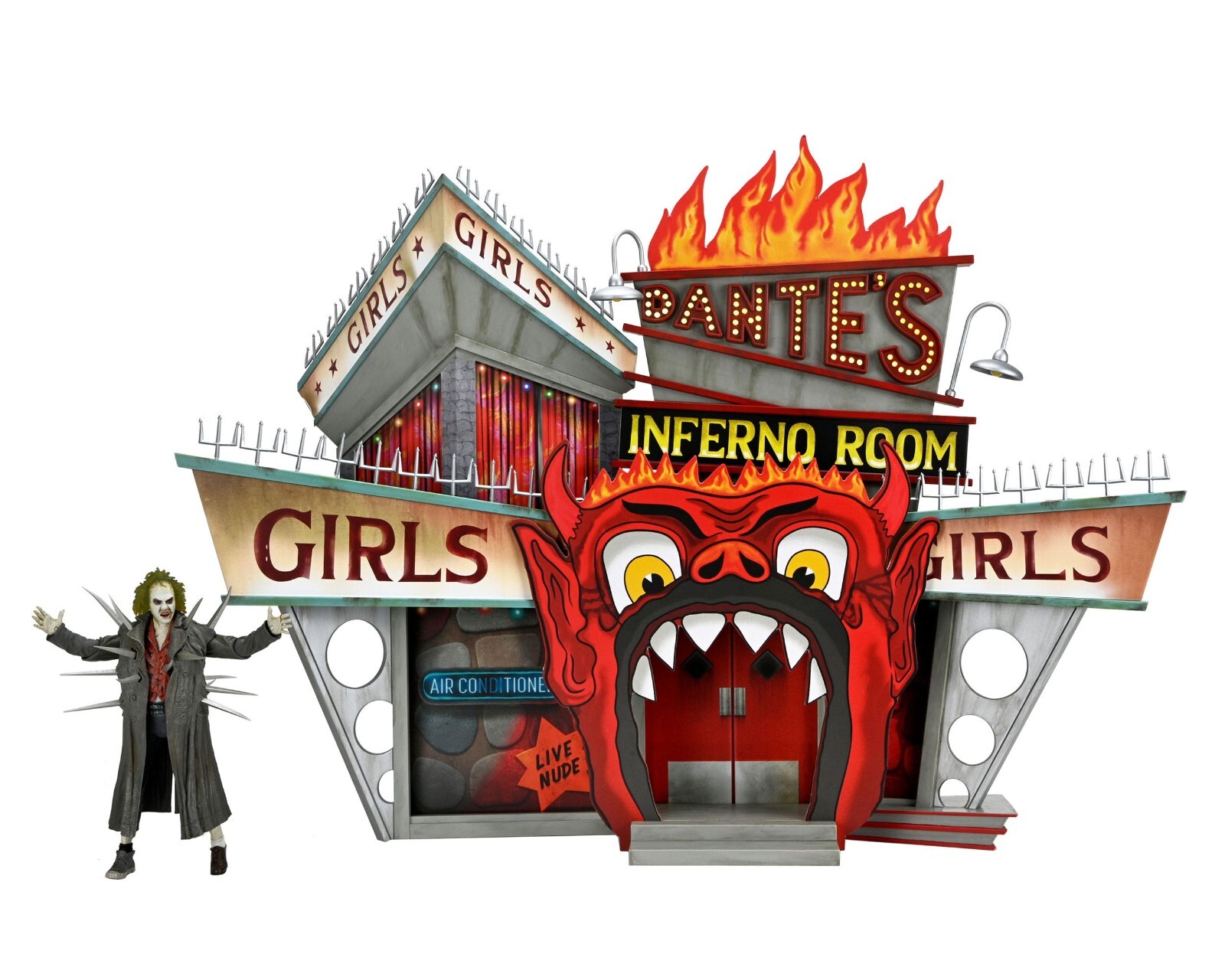 PREORDER Beetlejuice 1988 Diorama Trenchcoat with Spikes Inferno Room Deluxe Set