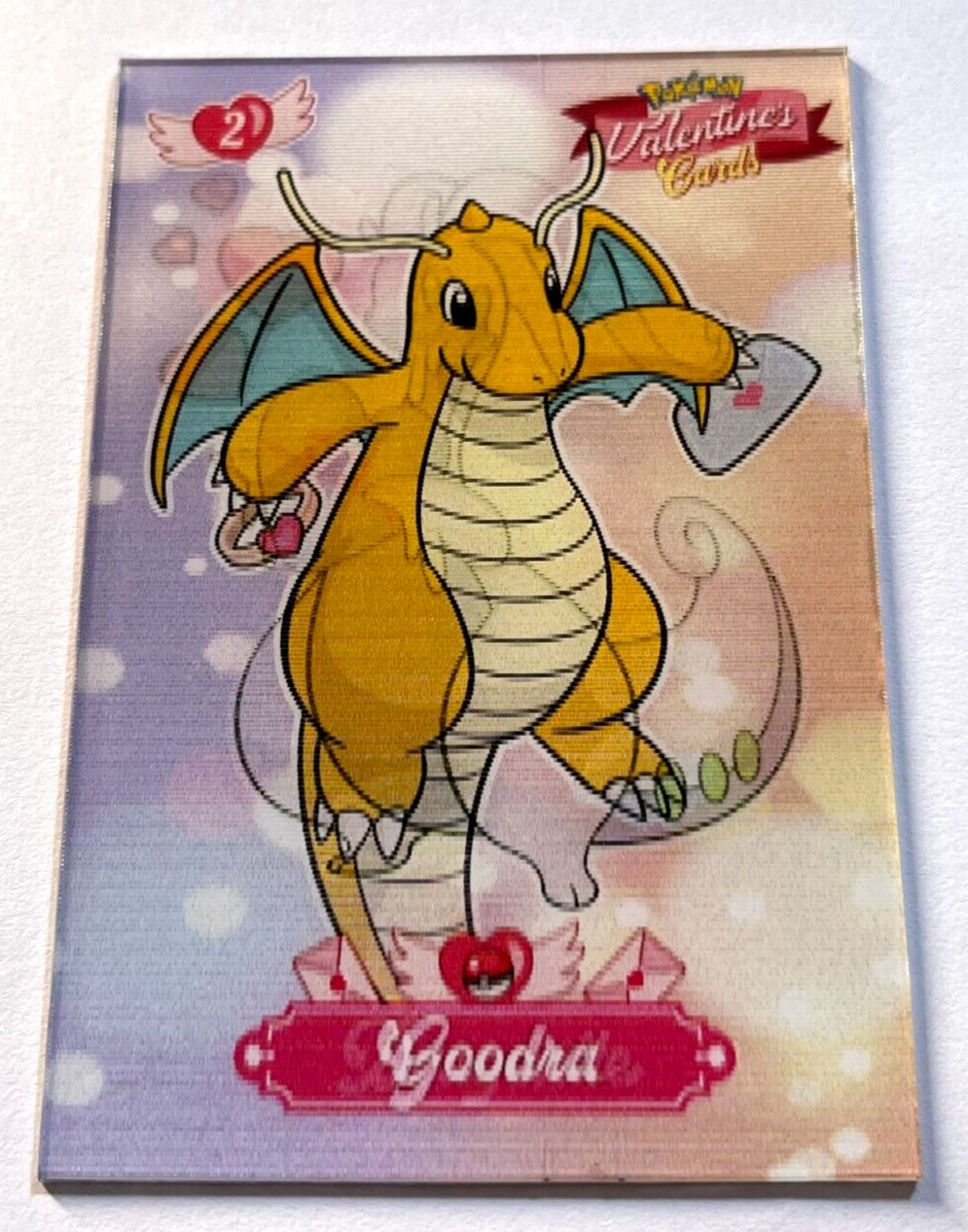 2025 POKEMON Valentine's Day 3D Card #02 DRAGONITE & GOODRA Limited Edition