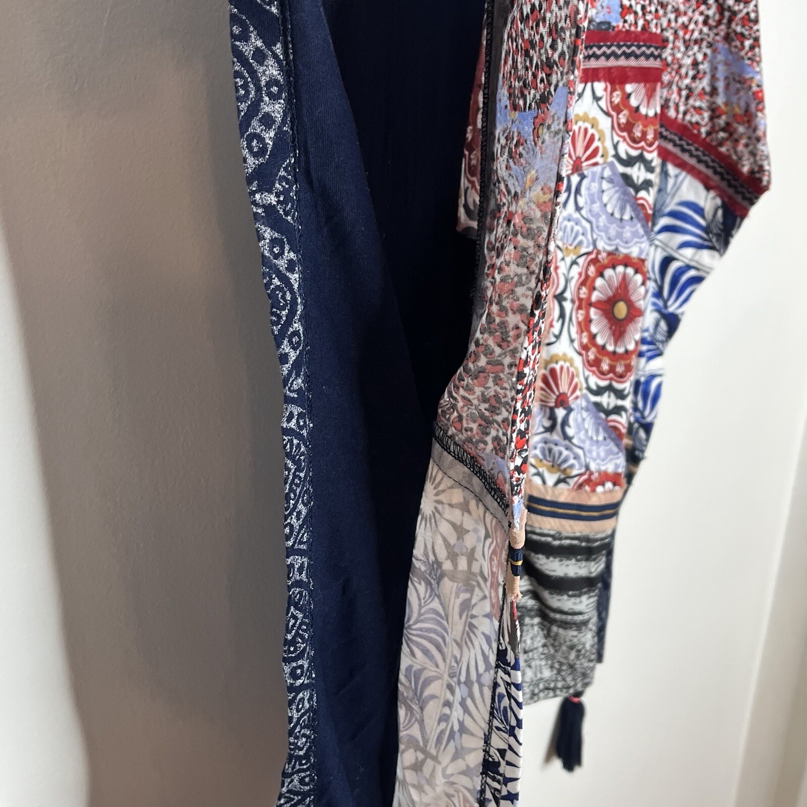 Desigual Patchwork Multiprint Top Womens Small Ta… - image 4