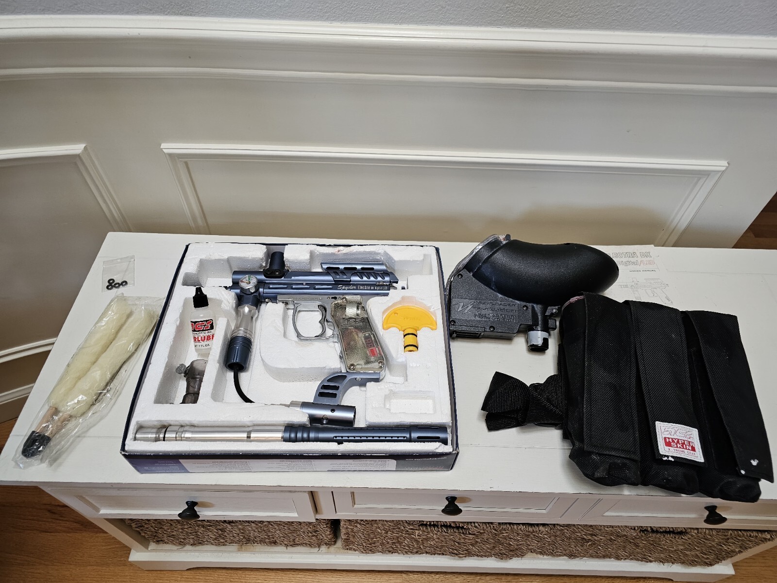 New Spyder Electra DX Digital LED Paintball Marker Blue ETrigger