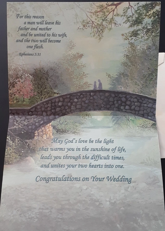 Unused Leanin' Tree Greeting Card & Envelope ~ For FRIEND'S WEDDING - Image 2 of 4