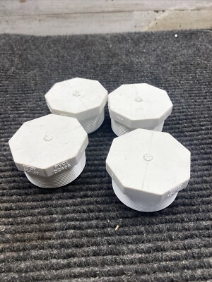 (LOT OF 4) SPEARS USA SCH 40 D2466 PVCI 2'' Threaded Plug