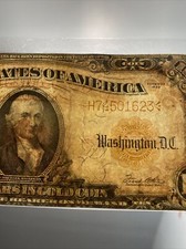 1922 $10 Gold Certificate Speelman White Mix Laddar Number 01234567Super Rare