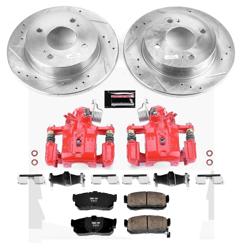 Kit de frenos KC740 Powerstop con pinzas juego de 2 ruedas traseras para Nissan Sentra G20 Foto 2 de 4