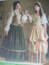 Simplicity Misses RENAISSANCE Blouse Skirt Overskirt Hat 10-14 Pattern 3809 UCFF