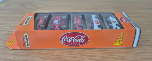 VINTAGE MATCHBOX 5 PACK CAR SET MATTEL WHEELS COCA COLA #99614 BNIP - Picture 3 of 6