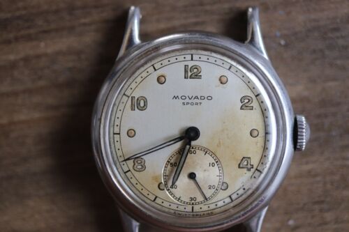 Rare Vintage Movado Sport Watch – Stainless Steel – Manual – 1940s-1950s - Picture 3 of 14