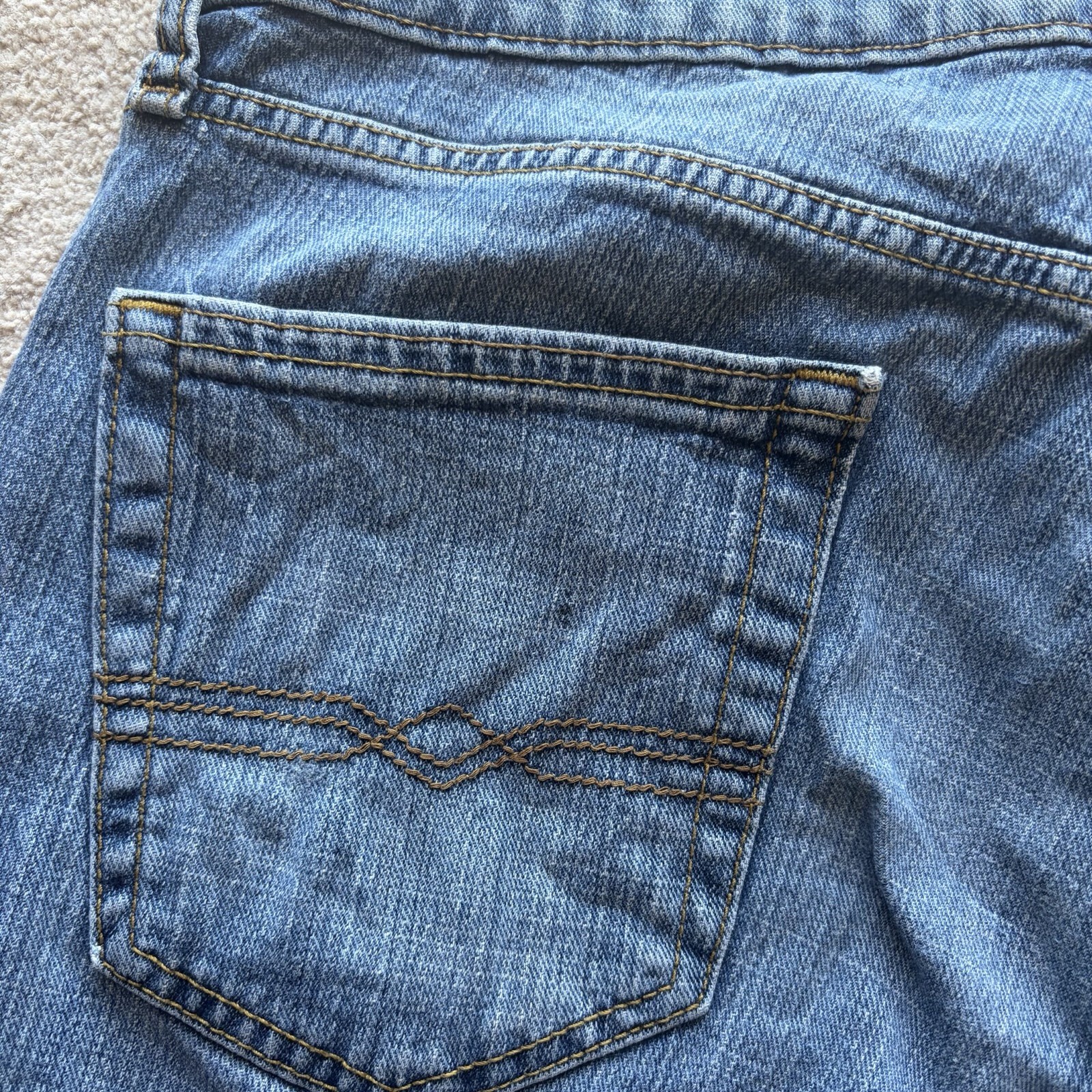 Denizen from Levi’s Discontinued Mid Blue Stonewash Straight Leg Jeans W34 L32 image 6