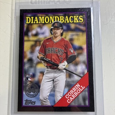 2023 Topps Series 2 - 1988 Topps Baseball Corbin Carroll #2T88-5 Black /299 (RC)