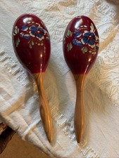 Vintage Handmade Wooden Maraca Set