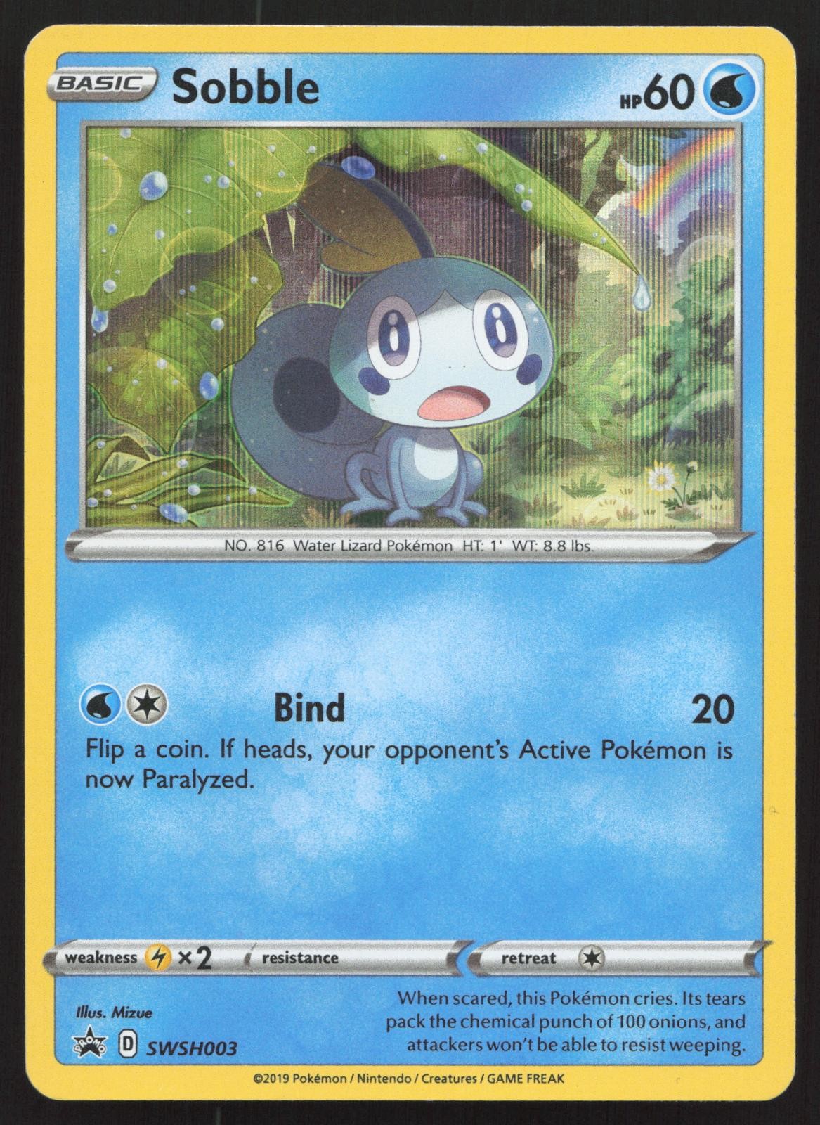 Sobble SWSH003 Holo Promo Sword & Shield Promo Pokemon LP