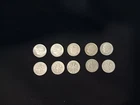 Lot of 10 Roosevelt 90% silver Dimes US Coins 10C Uncertified 1946-1964
