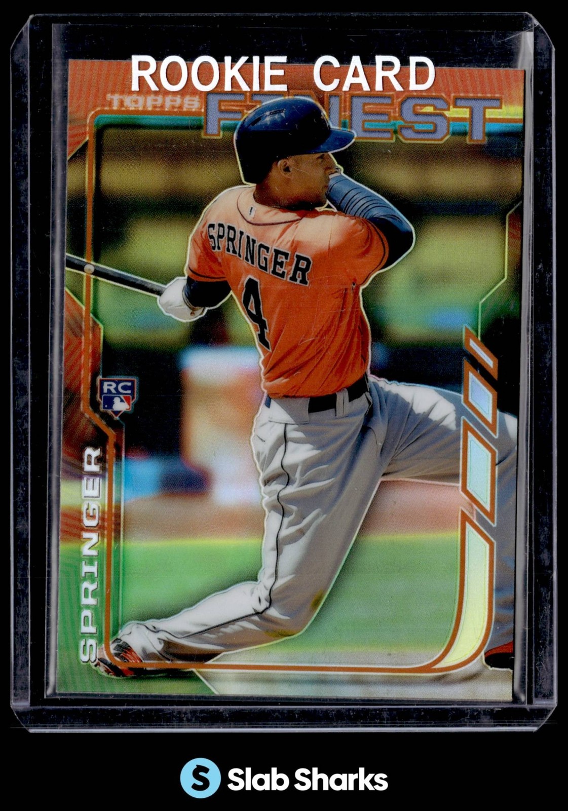 2014 TOPPS FINEST #39 GEORGE SPRINGER REFRACTOR RC ROOKIE