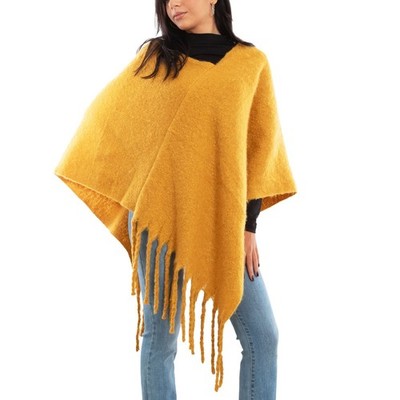 Women's Poncho Shawl Knit Fringe Wool TOOCOOL BS-A301