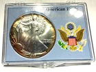 1989 American Silver Eagle $1 BU Uncirculated Toned 1 oz .999 Fine Silver