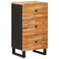 Seitenschrank Braun 40 X 33 X 75 Cm Massivholz Mango Aufbewahrungsschrank Mango-