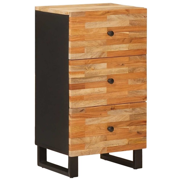 Seitenschrank Braun 40 X 33 X 75 Cm Massivholz Mango Aufbewahrungsschrank Mango--image