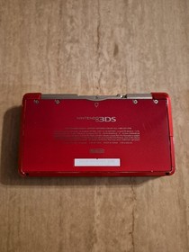 Nintendo 3DS Flame Red Handheld Console System CTR-001 With Charger Works 