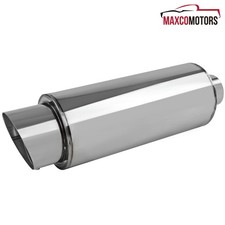 Muffler Exhaust Fits 4 Slant Tip Fireball N1 Style Stainless Racing Silencerhp