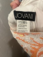 Jovani Women's Sequined Dress White Orange          Blush Blue Dress (prom)