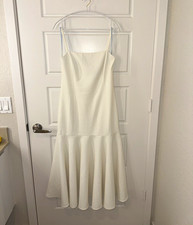 Carolina Herrera New York ivory/white drop-waist dress, size 6, Made in USA