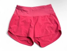 Lululemon Pink Lipgloss Lined Speed Up High Rise 4 Shorts 4