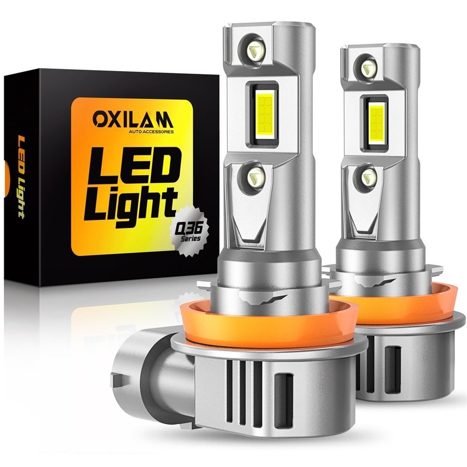 OXILAM LED HeadLight Bulb Kit H8 H11 Bulb White 6500K High Power Lamps ...