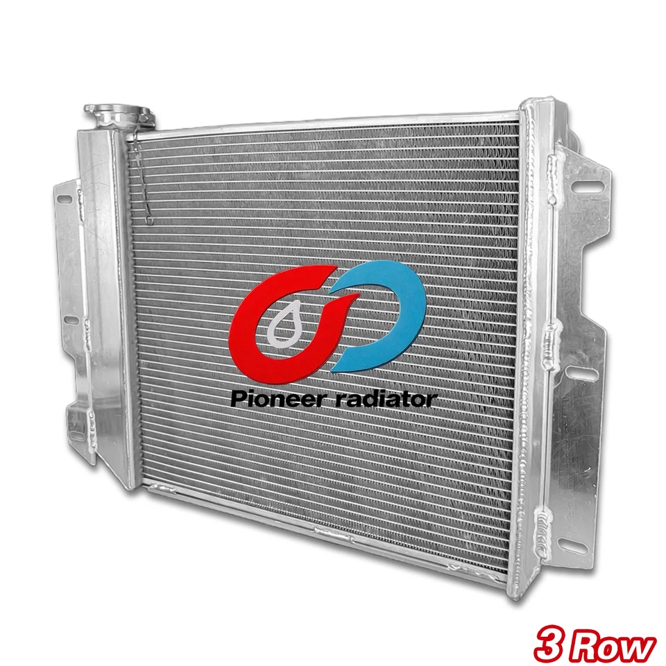 AluminumRadiator For 1987~2006 Jeep Wrangler YJ TJ Chevy SBC V8 Engine AT MT3Row Foto 3 de 4