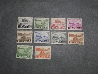 ISLANDE SERIE TIMBRES N°224 A 233 NEUFS . COTE 120 EUROS