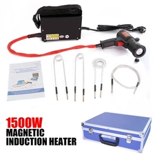 Magnetic Induction Heater 1500W 110V Automotive Flameless Heating Tool w/ 4 Coil